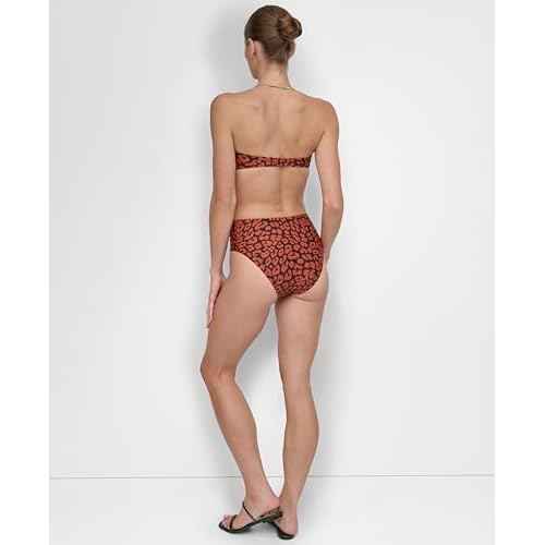 DKNY Womens Bikini Set ? U-Wire Bikini Top & Mid Rise Shirred Bottom with Tummy Control