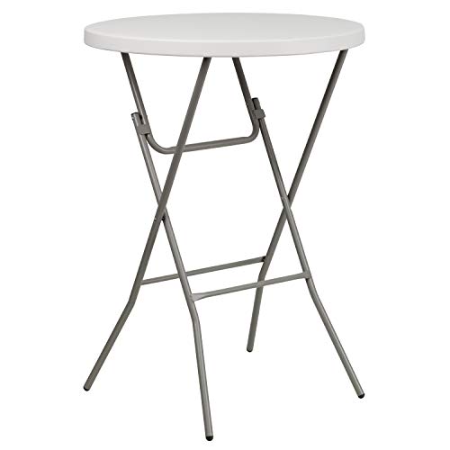 Flash Furniture Kathryn 31.5" Round All-Occasion Folding Bar Height Table for Parties and Commercial Events, Plastic Bar H...