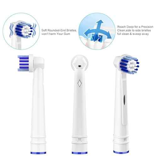 Replacement Toothbrush Heads Compatible with Oral B Braun, 8 Pack Professional Electric Toothbrush Heads Brush Heads Refill for Oral-B 7000/Pro 1000/9600/ 500/3000/8000