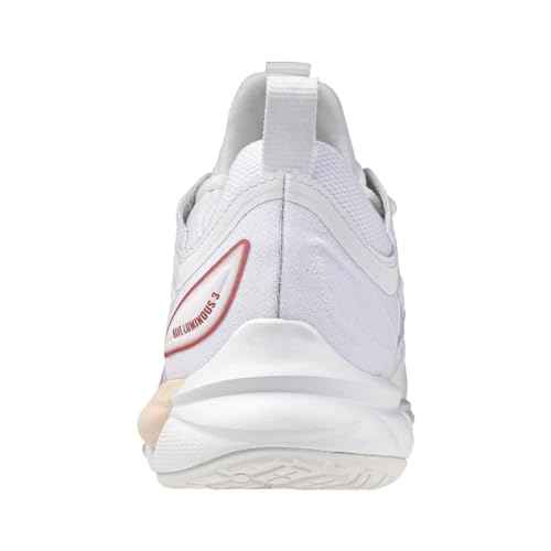 Mizuno Wave Luminous Women's Volleyball Shoe | Womens Indoor Court Shoe | White/Pink | US Women's 13.5