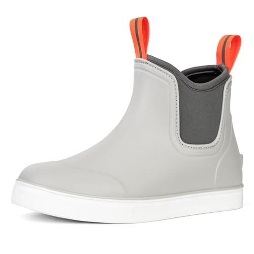 ZCVQX Women's Deck Boots Waterproof Ankle Rain Boots Outdoor Fishing Garden Boots for Women Anti-Slip Lightweight Comforta...