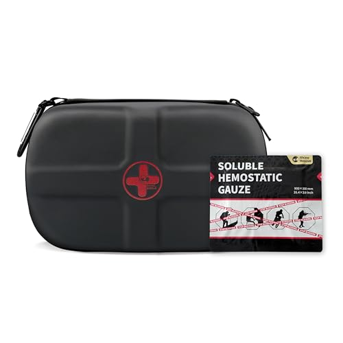RHINO RESCUE First Aid Kit with Hemostatic Gauze, Waterproof Portable Emergency Medical Kit for Travel, Home, Car, College...