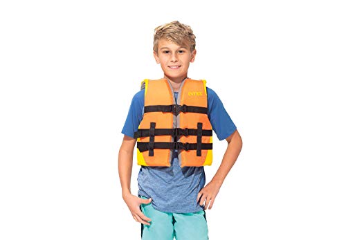 INTEX Adjustable Life Jacket: Perfect for Boating and Water Sports – Durable Nylon – Breathable Straps with Buckles – Coas...