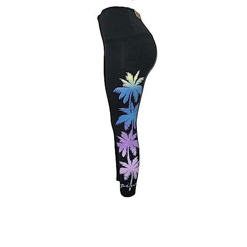 Victoria's Secret Pink Active High Waist Full Length Cotton Palm Legging Color Pure Black/Dark Gray New