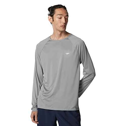Speedo Men's UV Swim Shirt Easy Long Sleeve Regular Fit