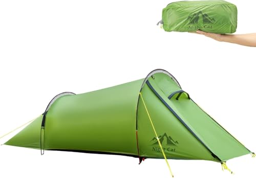 Night Cat Ultralight Tunnel Tent: Waterproof Lightweight Two People Backpacking Tent for Outdoor Camping Hiking Treeking w...