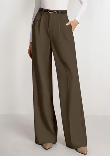 PRETTYGARDEN Womens Wide Leg Dress Pants 2026 Business Casual Flowy Work Palazzo Pants High Waisted Slacks Trousers