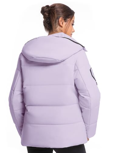 Jsslaik Women's Insulated Jacket Windproof Waterproof Thermal Hooded Ski Snowboard Coat with Multiple Pockets