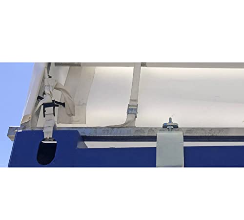 Mytee Products 40'(L) x 40'(W) Shipping Container Canopy Shelter - 21 Oz 610 GSM PVC White Cover Storage Container Roof wi...