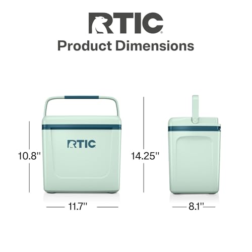 RTIC 8 QT Road Trip Personal Cooler, Small, Compact, Insulated, Portable Ice Chest Box for Food, Drink, Beverage, Beach, C...