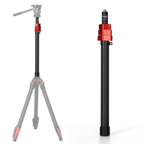 IFOOTAGE Carbon Fiber Camera Pole, 37-108cm/14.6-42.5in Extension Tube With 1/4" 3/8" Screw, Compatible With Tripod/Monopo...