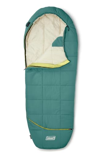Coleman Big Bay 0/20/40°F Cold-Weather Sleeping Bag, Adult Mummy Sleeping Bag with Headrest, Foot Ventilation, & Storage S...