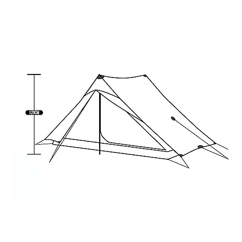 3F UL GEAR Lanshan 2 Person Tent Hiking Ultralight Camping Tent Professional 15D Silnylon Rodless Trekking Pole Tent Water...
