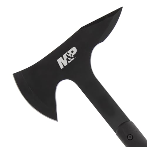 Smith & Wesson M&P Extraction & Evasion 16in S.S. Full Tang Tactical Axe with a Spearpoint Spine, Rubberized Handle and Sh...