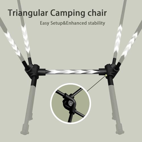 Lightweight Folding Camping Chair for Adults, Heavy Duty 270lbs Capacity Compact Backpacking Hiking Chair – Portable Durab...