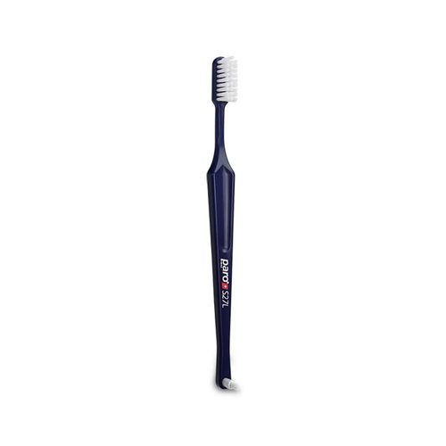 Paro S27L Toothbrush | Small Brush Head Toothbrush with Soft Bristles and Exchangeable Interdental Space F | 3 Rows 27 Tufts for Thorough Cleaning and Gum Care | 12 Pack