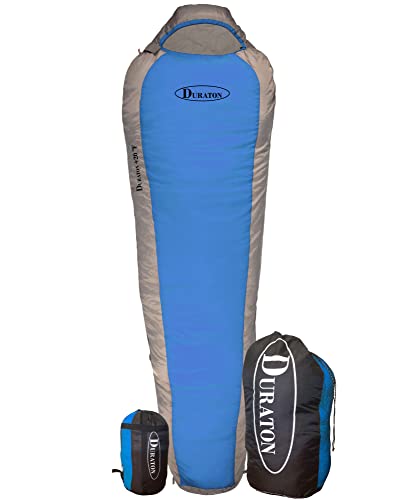 Duraton Mummy Sleeping Bag 20 Degree Weather, Lightweight with Compression Sack for Camping or Backpacking, Warm for Both ...