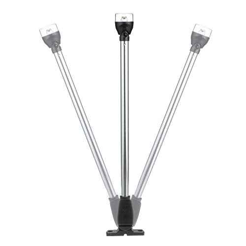 Attwood 5551-PA20-7 All-Round LED Fold Down Navigation Light Black Base, 20-Inch