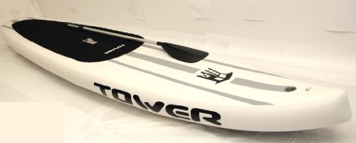 Tower Xplorer Inflatable 14' Stand Up Paddle Board - (8 Inches Thick) - Universal SUP Wide Stance - Premium SUP Bundle (Pu...