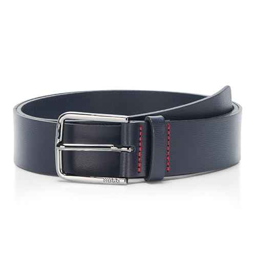 HUGO mens Thin Buckle Smooth Leather Belt
