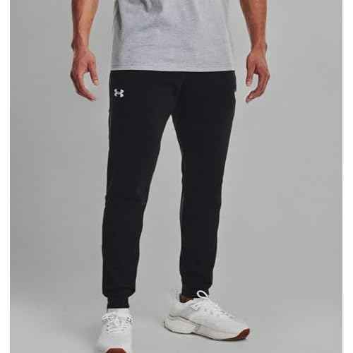 Under Armour Men's Project Rock Terry Joggers (as1, Alpha, m, Regular, Regular, Black/White - 002)