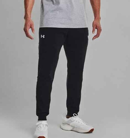 Under Armour Men's Project Rock Terry Joggers (as1, Alpha, l, Regular, Regular, Black/White - 002)