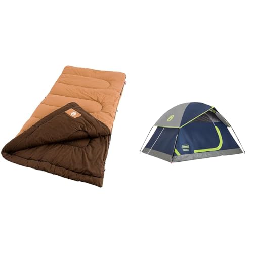 Coleman Dunnock Cold Weather Sleeping Bag, 20°F Camping Sleeping Bag for Adults, Comfortable & Warm Sleeping Bag for Campi...