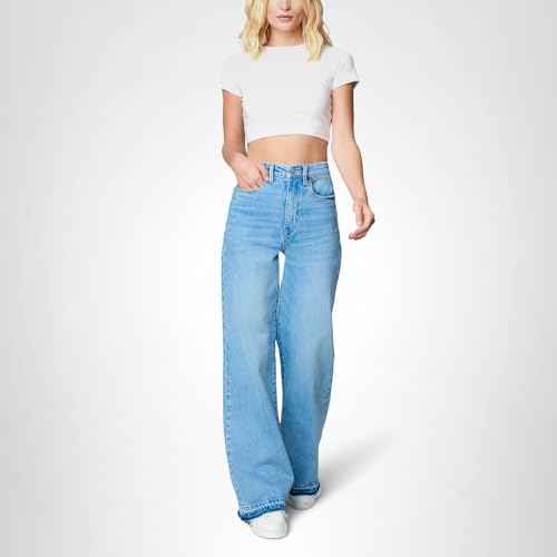 [BLANKNYC] Womens Luxury Clothing Rib Cage Five Pocket Jeans with Released Hem Detail, Comfortable & Stylish Pant, Warm Celebration, 31
