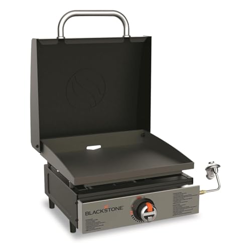 BLACKSTONE Stainless Steel Propane Gas Portable, Flat Top Griddle Frill Station for Kitchen, Camping, Outdoor, Tailgating,...