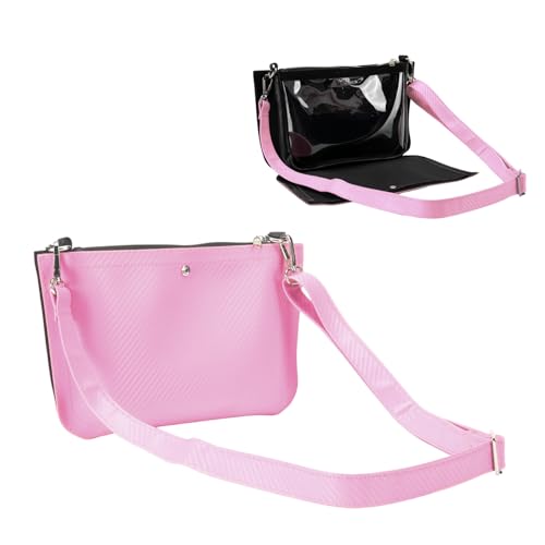 Caitie G Clear Stadium Bag, with Privacy Mode with Removable Outer Wrap, Stadium Compliant Purse for Concerts, Sports, Events