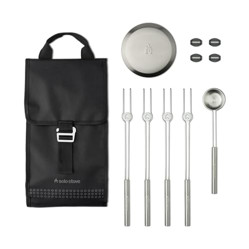 Solo Stove Mesa Accessory Pack | Incl. 4 Stainless Steel Mini Sticks + Stick Rests, Pellet Scoop, Mesa Lid, Carry Case, Ac...