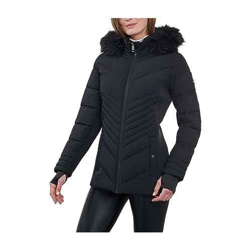 LONDON FOG womens Zip Front Active Puffer