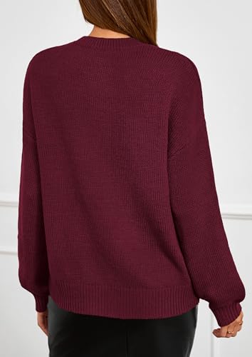 PRETTYGARDEN Womens Sweaters 2026 Fall Fashion Long Sleeve Crewneck Floral Knit Pullover Sweater Tops Winter Clothes