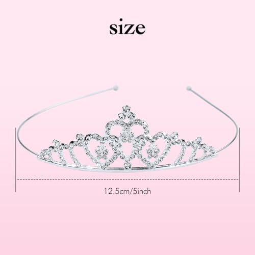 Lawie 8 Pack Birthday Tiaras, Rhinestone Crystal Princess Crowns, Silver Headbands for Women, Party Dance Homecoming Weddi...