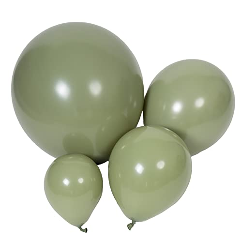Latex Balloons, 100-Pack Different Sizes 18 12 10 5 Inch Party Balloon Garland Kit (Sage Green)