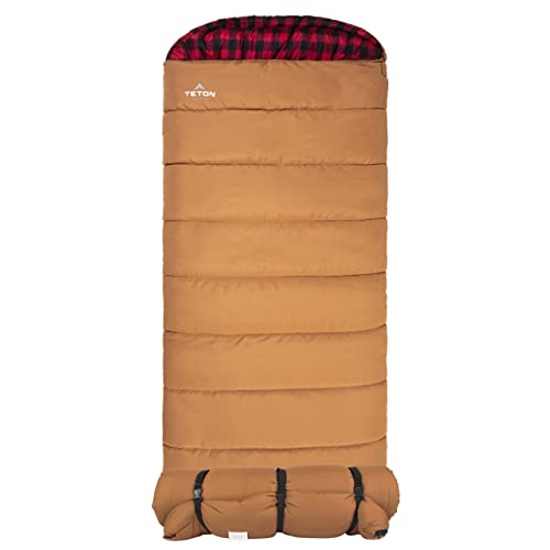 TETON Sports Deer Hunter Sleeping Bag, Warm and Comfortable Camping Sleeping Bag, Teton Tough Canvas Shell for Camping, Hu...
