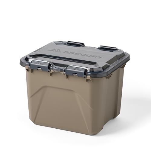 Gregory Alpaca 50L Waterproof Gear Organization/Camping Gear Box with Transparent Removeable Lid, Mirage Tan