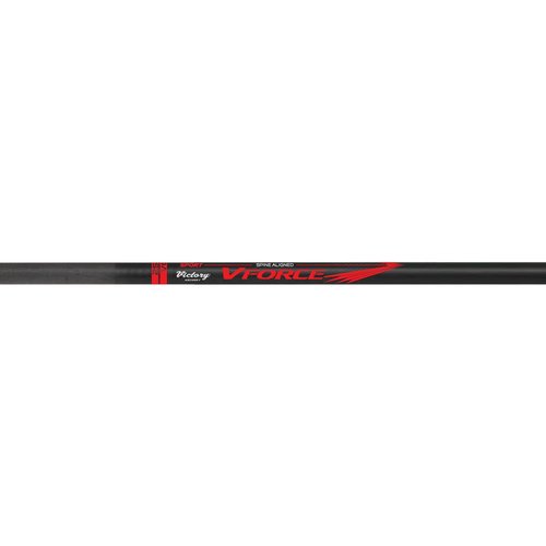 Victory Archery VForce 0.245" Standard Diameter Hunting Arrow (Spine: 350, 12 Pack Bare Shafts, Straightness ± 0.006 - Sport - Red)