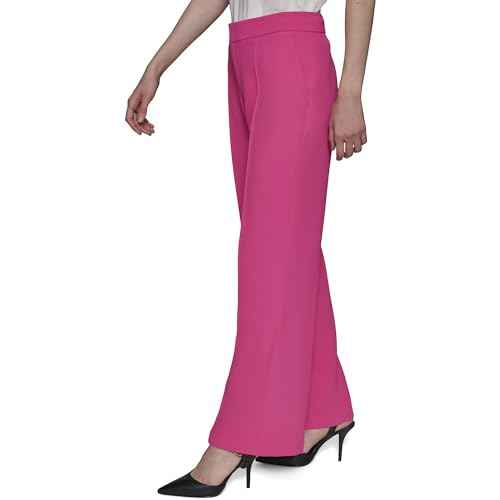 Karl Lagerfeld Paris Women's Wide Leg Suiting Pant, Fuschia, 10