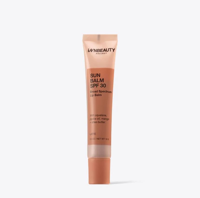 INNBEAUTY Project Sun Balm SPF 30 - Mineral Broad Spectrum Lip Balm - LATTE, 0.6 Ounce (Pack of 1)