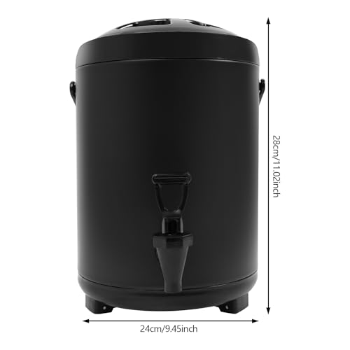Stainless Steel Beverage Dispenser, Hot Cold Drink Container with Spigot Commercial Coffee Dispenser Insulated Beverage Co...