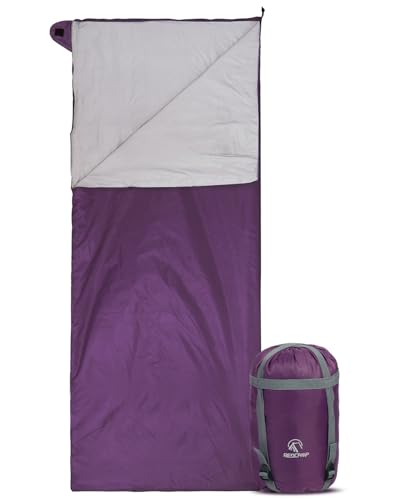 REDCAMP Ultra Lightweight Sleeping Bag for Backpacking, Hiking, Comfort for Adults Warm Weather, with Compression Sack