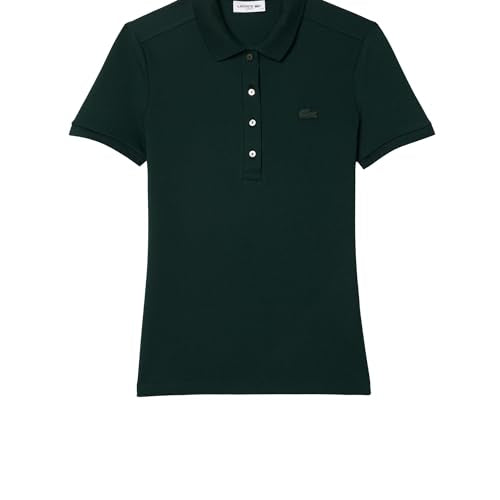 Lacoste Women's Short Sleeve Slim Fit Stretch Pique Polo Shirt