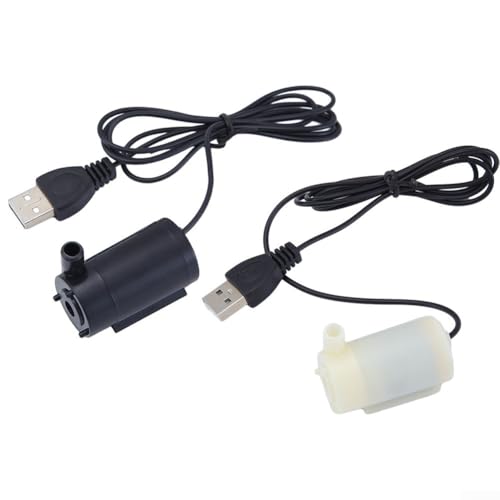 Small Water Pump, Silent Submersible USB 5V 1m Cable Garden Outdoor Fountain Tool, Mini Submersible Water Pump for Pet Fou...