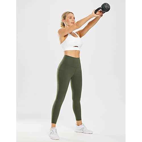 baleaf Nuleaf High Waisted Workout Leggings for Women 25" - Buttery Soft Tummy Control Gym Fitness Yoga 7/8 Pant with Pockets