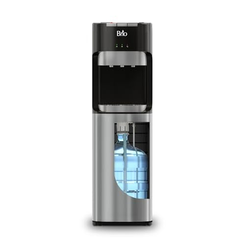 Brio Bottom Loading Water Cooler Dispenser for 5 Gallon Bottles - 3 Temperatures with Hot, Room & Cold Spouts, Child Safet...