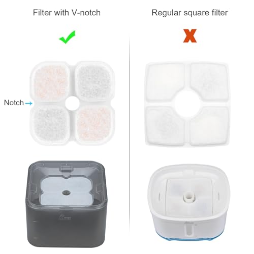 Crystal Cat Water Fountain Stainless Steel with 4 Filters and 4 Sponges, 101oz/3L Pet Fountain with LED Light for Cats and...