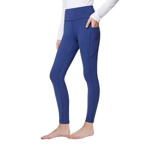 baleaf Girls' Fleece Lined Leggings Kids Warm Pants Youth Compression Yoga Athletic School Tights with Pockets