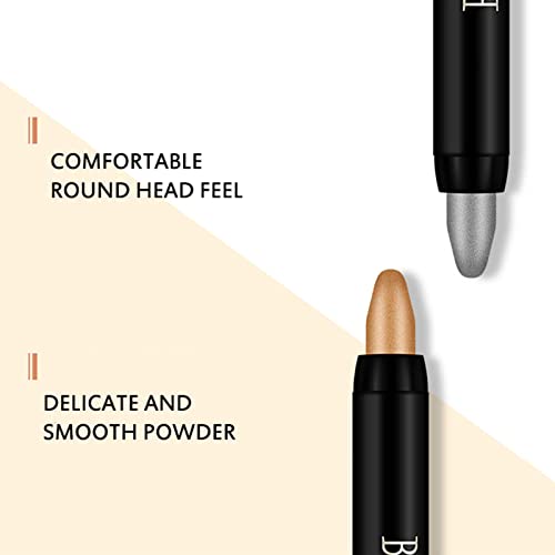 VolksRose 16 Colors Eyeshadow Shimmer Stick, Highlighter Eye Shadow Sticks Set, Colorful Eyeshadow Pencil Crayon Creamy, W...