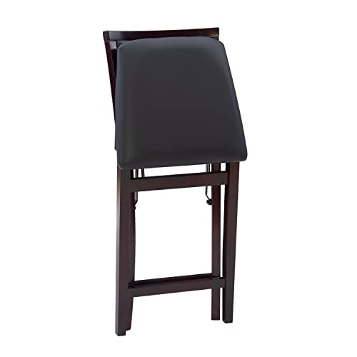 Linon Home Decor Keira Pad Back Folding Counter Stool, 24-Inch
